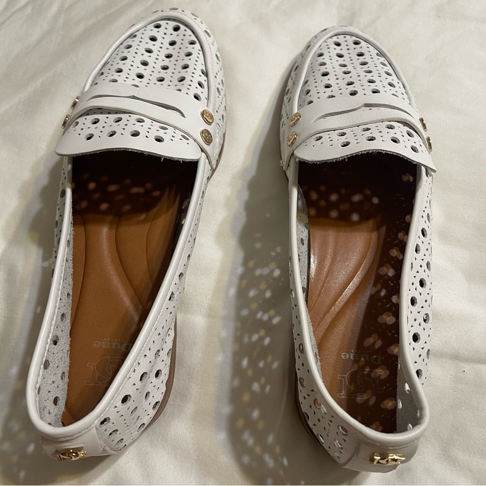 Dune London Glimmered Laser Cut Loafer ‎ In White Size 38 - Picture 15 of 15